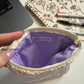 Purple Bow Crochet Zipper Pouch