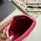 Red & Pink Crochet Zipper Pouch