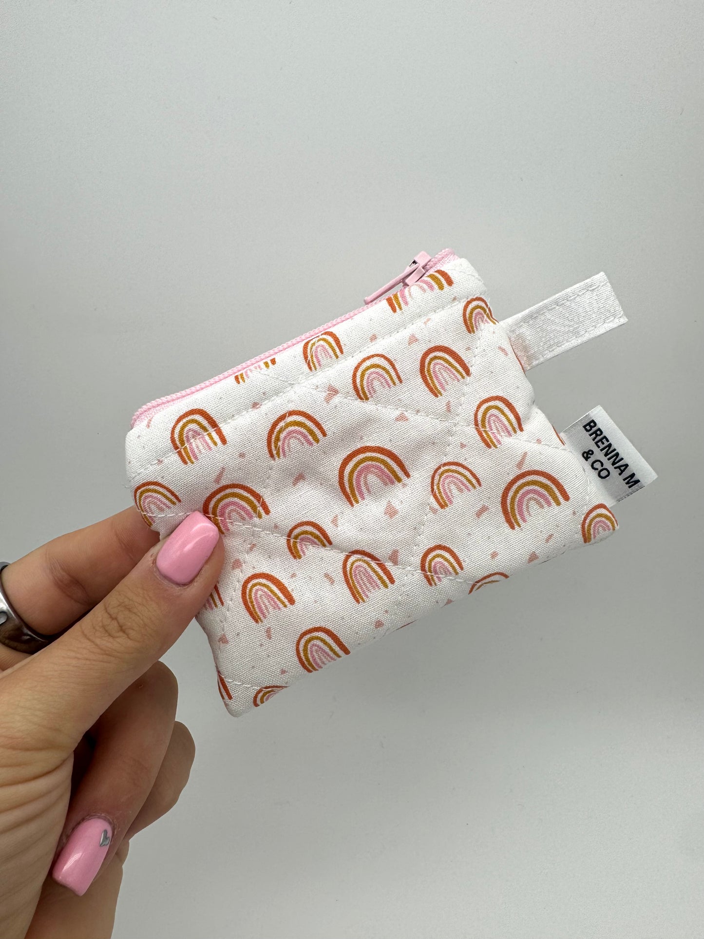 Boho Rainbow Mini Keychain Pouch