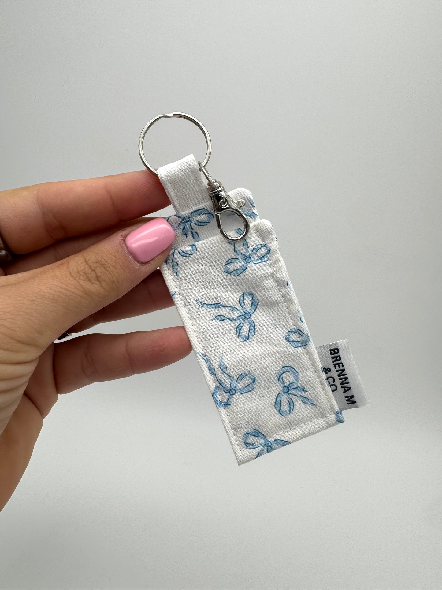 Blue Mini Bows Lip Balm Holder