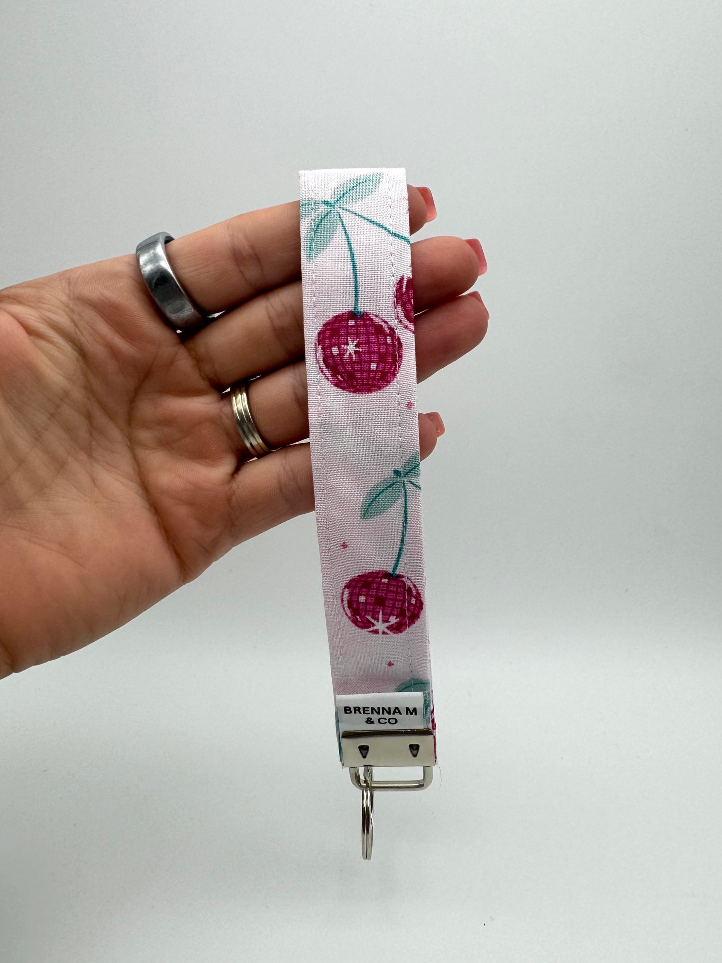 Disco Cherry Keychain Wristlet