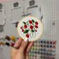 Strawberries & Daisies Embroidered Hoops