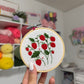 Strawberries & Daisies Embroidered Hoops