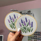 Multicolor Lavender Embroidered Hoops