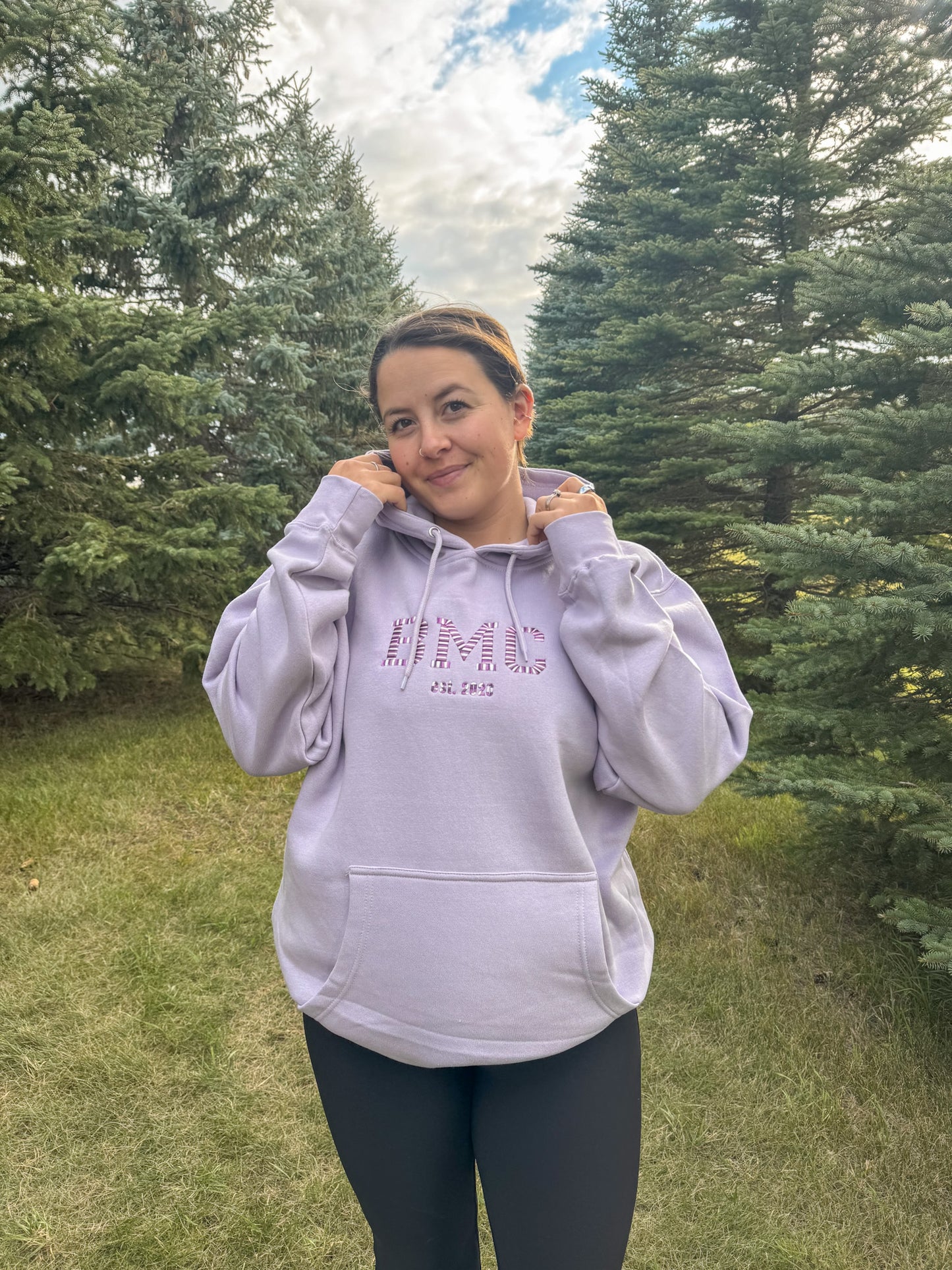 Lilac Embroidered BMC Hoodie