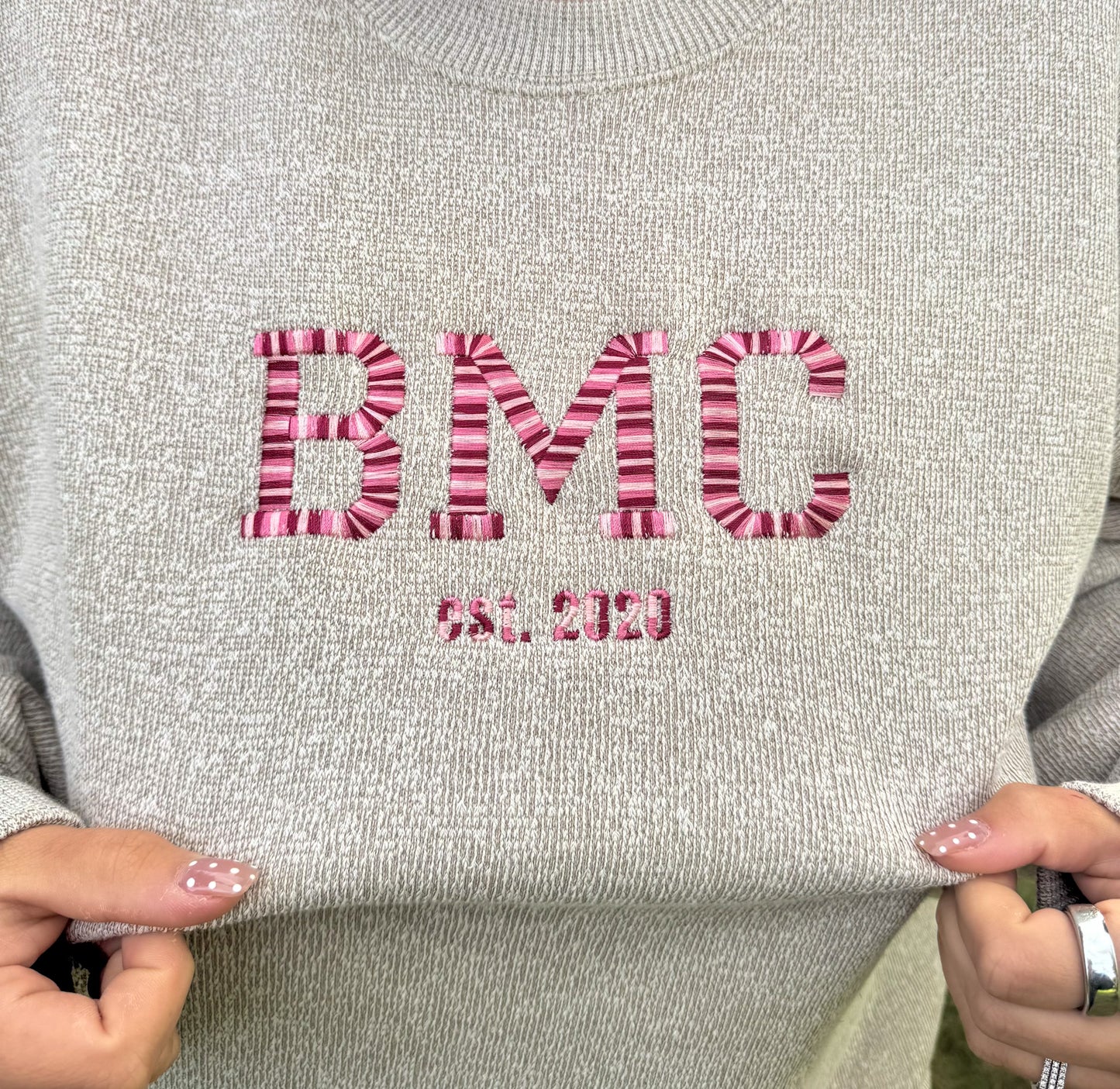 Latte Embroidered BMC Crewneck