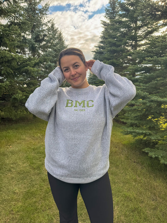Salt & Pepper Embroidered BMC Crewneck