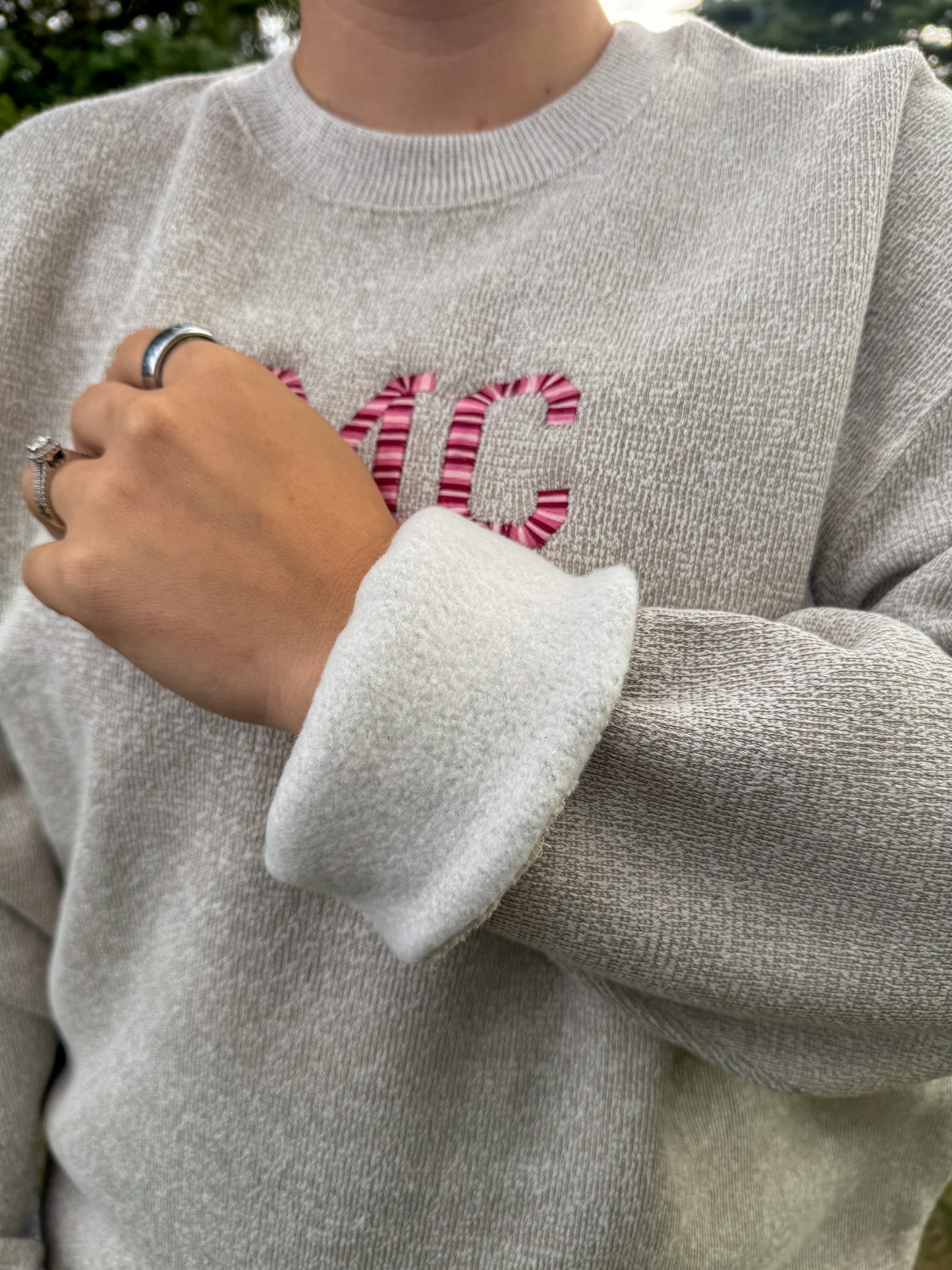 Latte Embroidered BMC Crewneck