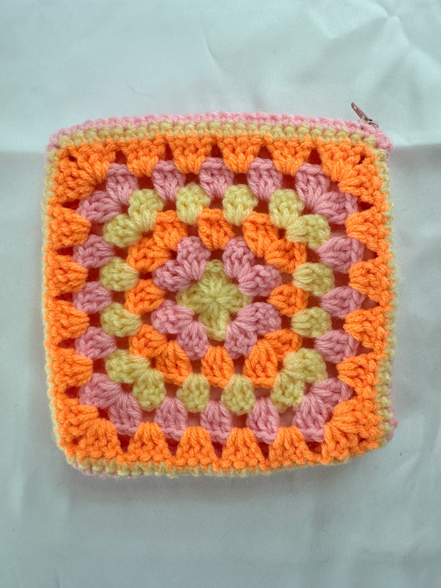 Sunset Crochet Zipper Pouch