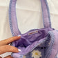 Mini Purple Daisy Crochet Bag