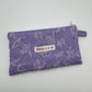 Mini Purple & White Flowers Zipper Pouch