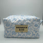Vintage Blue Quilted Pouch