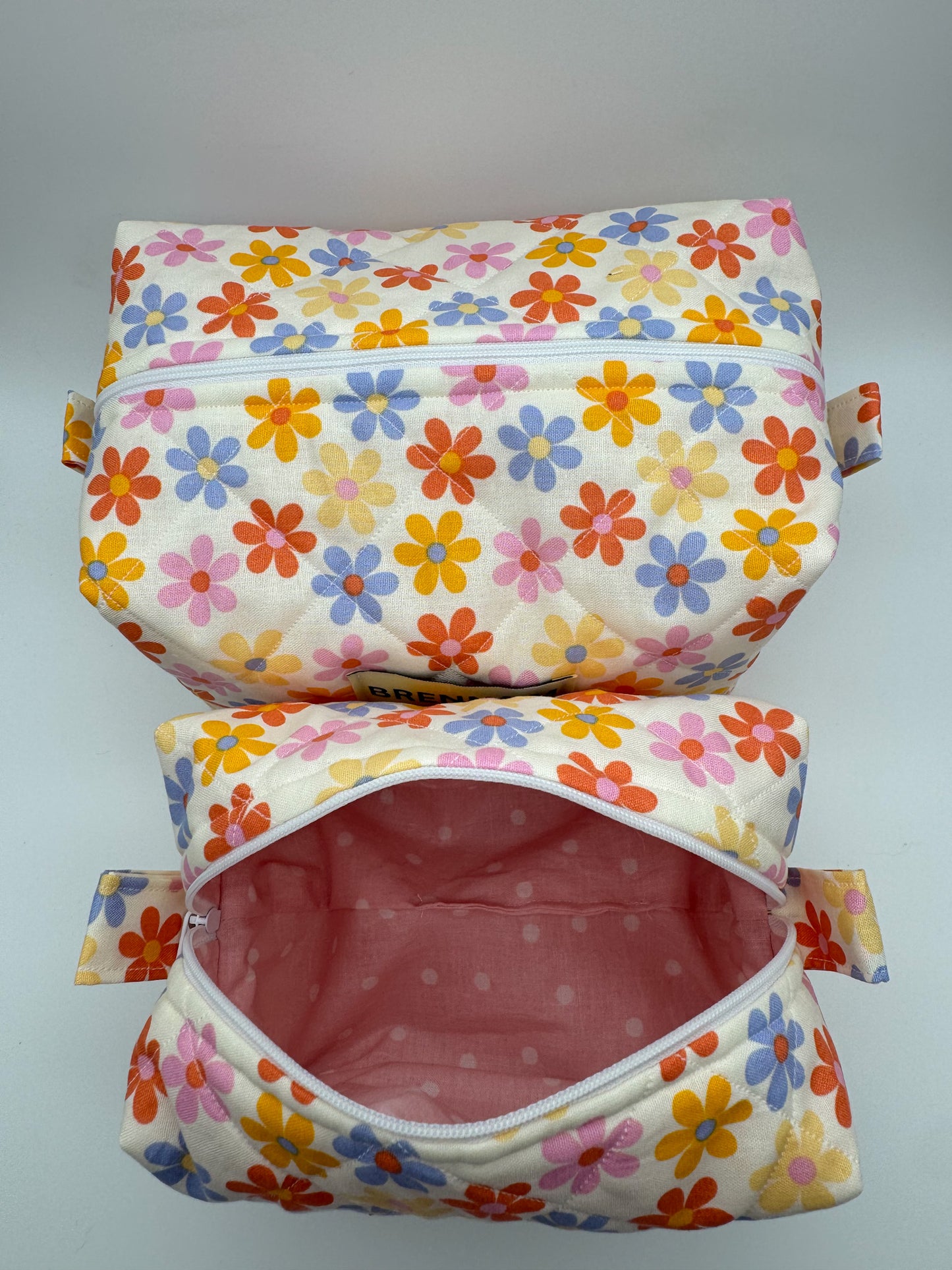 Vibrant Floral Quilted Pouch