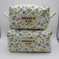 Yellow & Blue Poppy Quilted Pouch