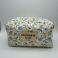 Yellow & Blue Poppy Quilted Pouch