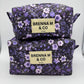Purple Floral Quilted Pouch
