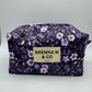 Purple Floral Quilted Pouch