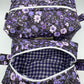 Purple Floral Quilted Pouch