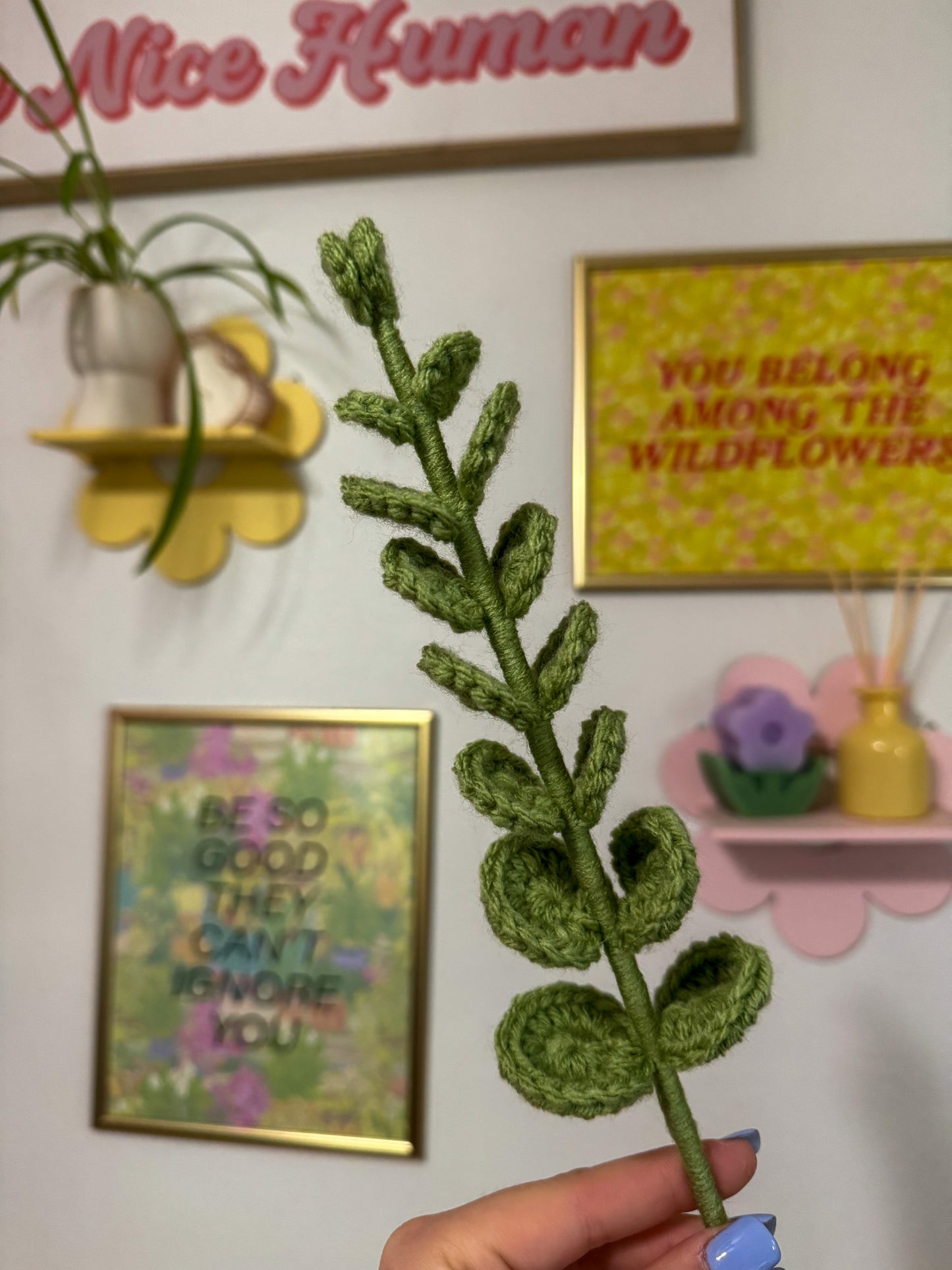 Crochet Eucalyptus Leaf