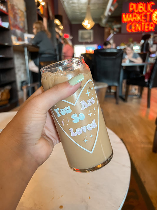 20oz You Are Loved Glass