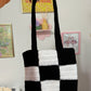 Crochet Big Checkered Bag