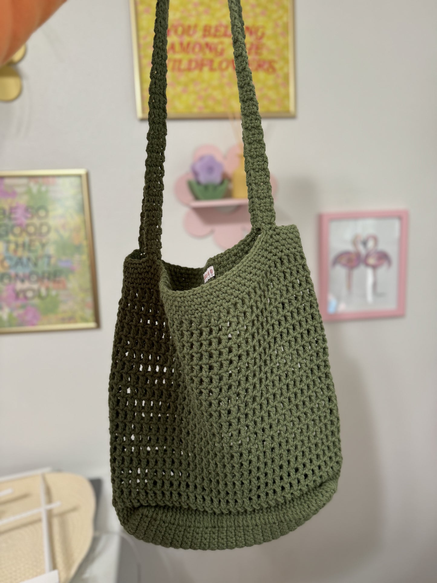 Crochet Green Mesh Bag