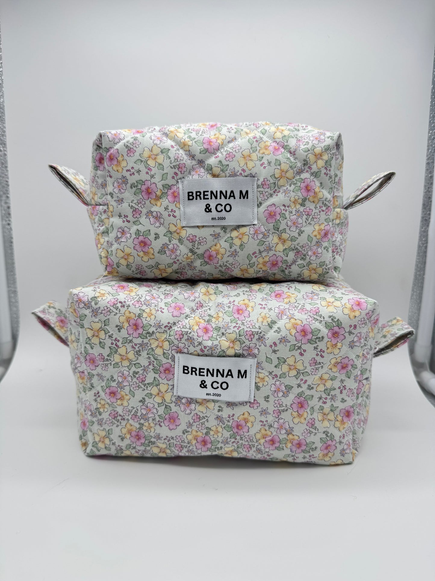 Floral Daydream Quilted Makeup Bag