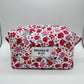 Rosy Meadows Quilted Makeup Bag