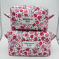 Rosy Meadows Quilted Makeup Bag