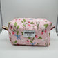 Ditsy Strawberry Quilted Makeup Bag