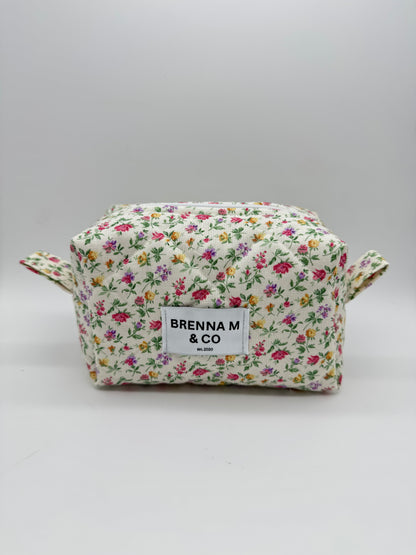 Blossom Quilted Makeup Bag