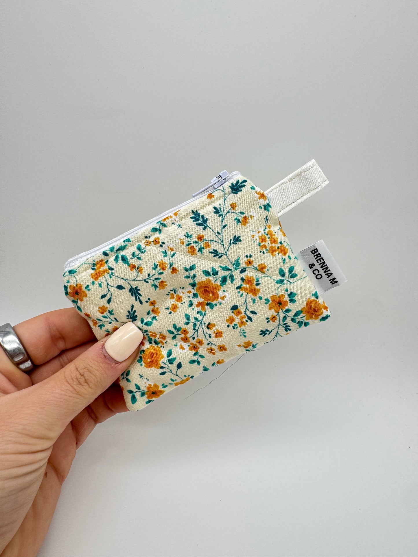 Orange Marigold Mini Keychain Pouch