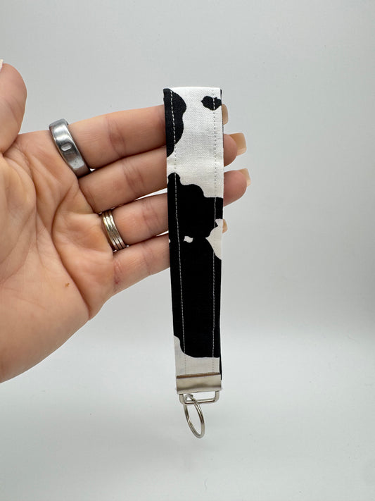 Cow Print Keychain Wristlet