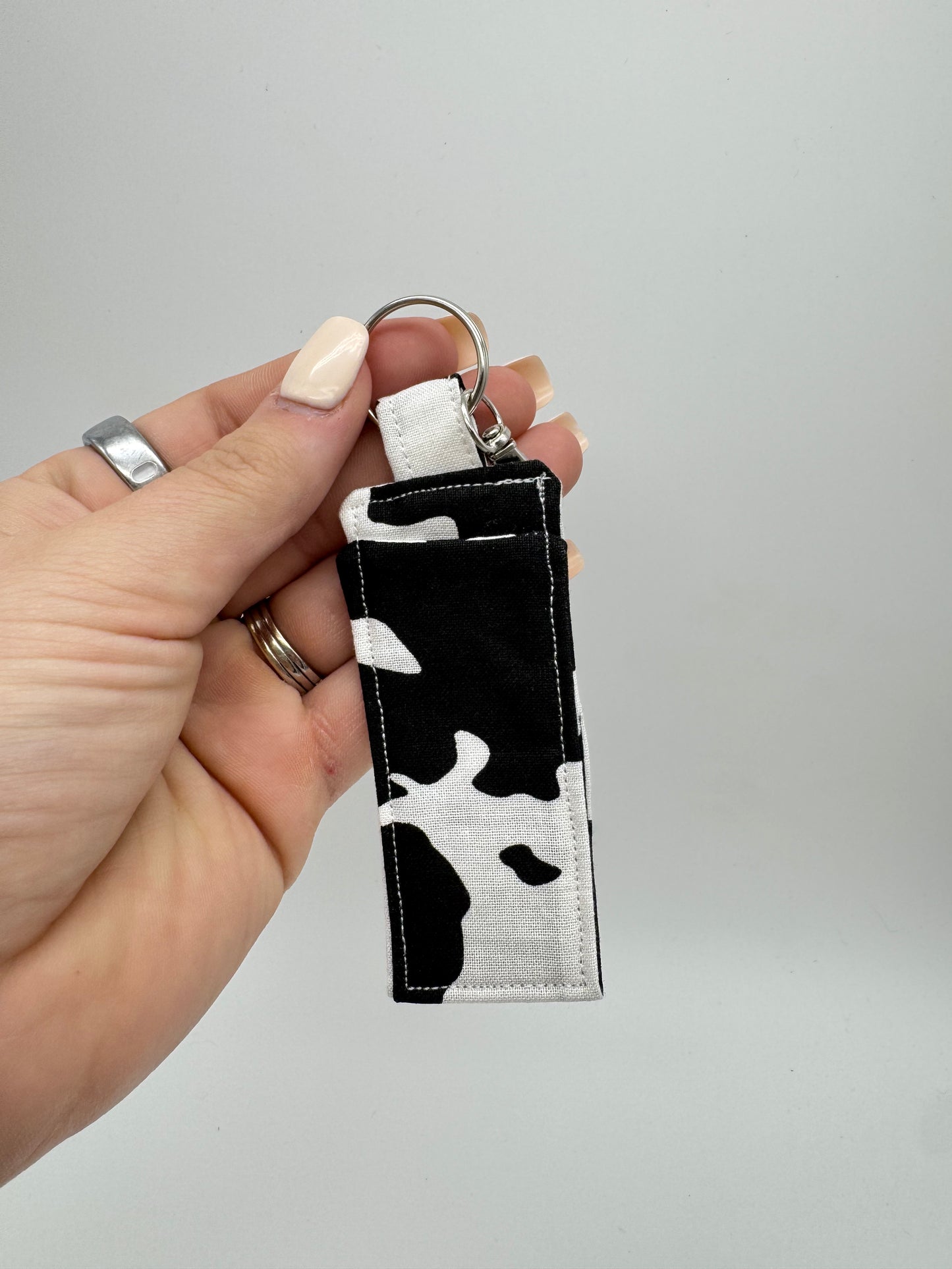 Cow Print Lip Balm Holder