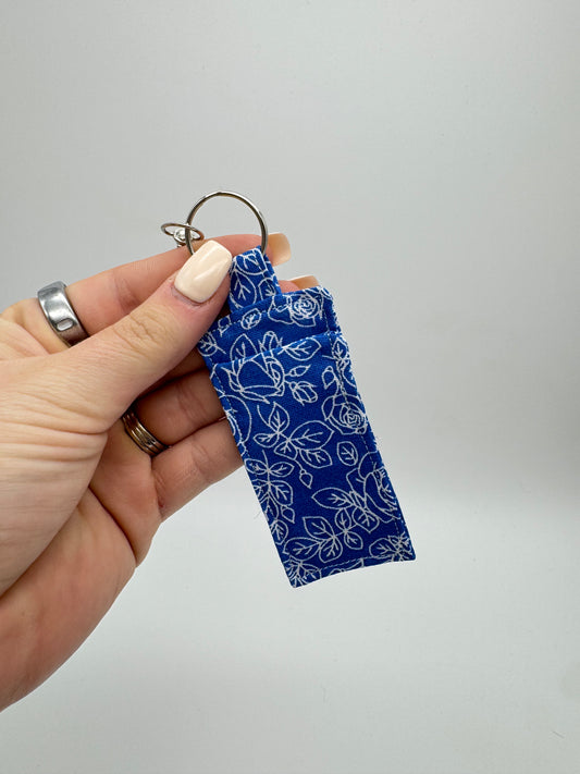 Blue & White Flower Lip Balm Holder