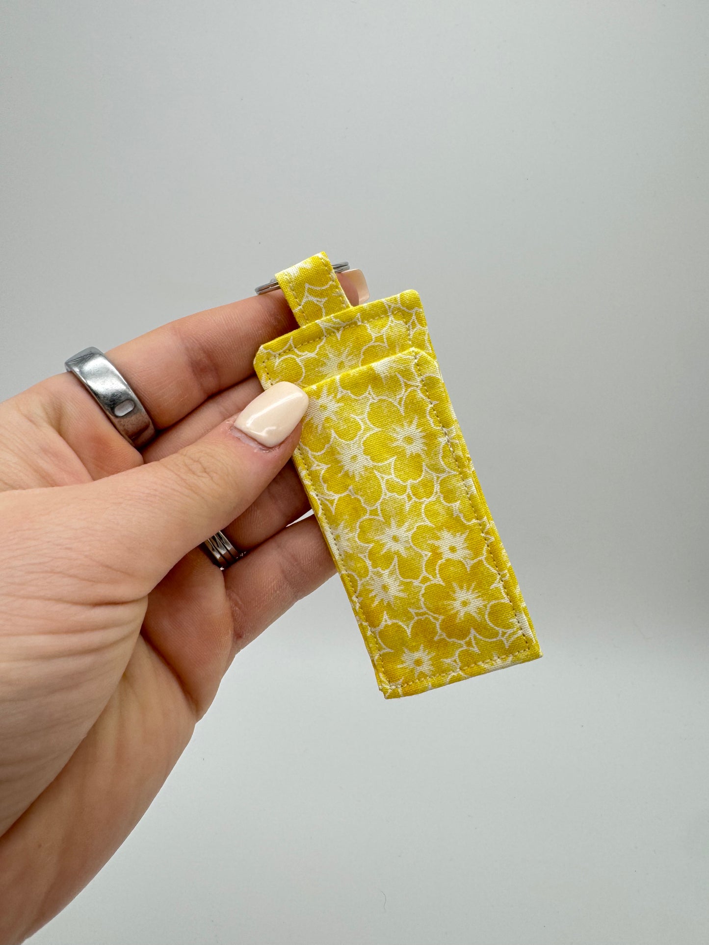 Yellow & White Flower Lip Balm Holder