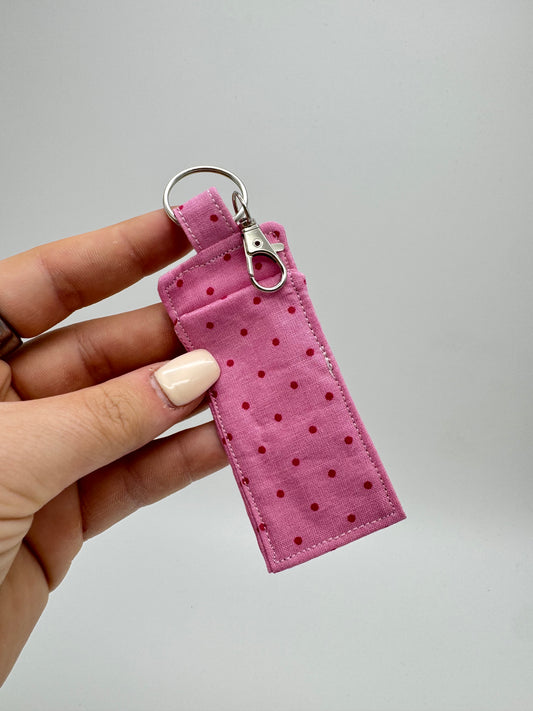 Pink & Red Polka Dot Lip Balm Holder