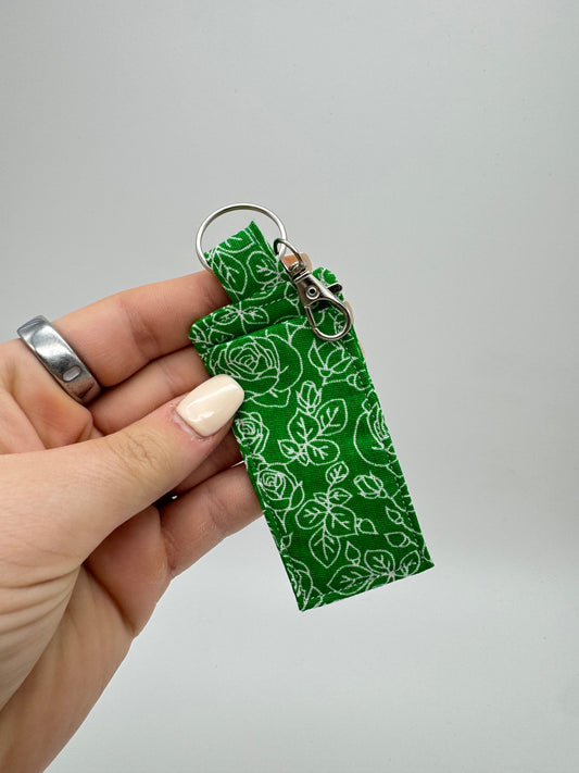 Green & White Flower Lip Balm Holder