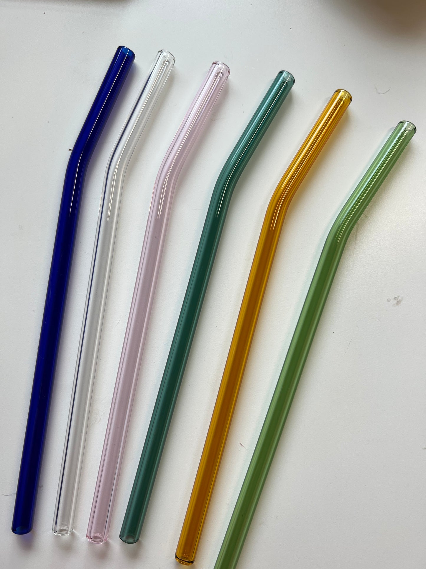 Colorful Bent Glass Straw