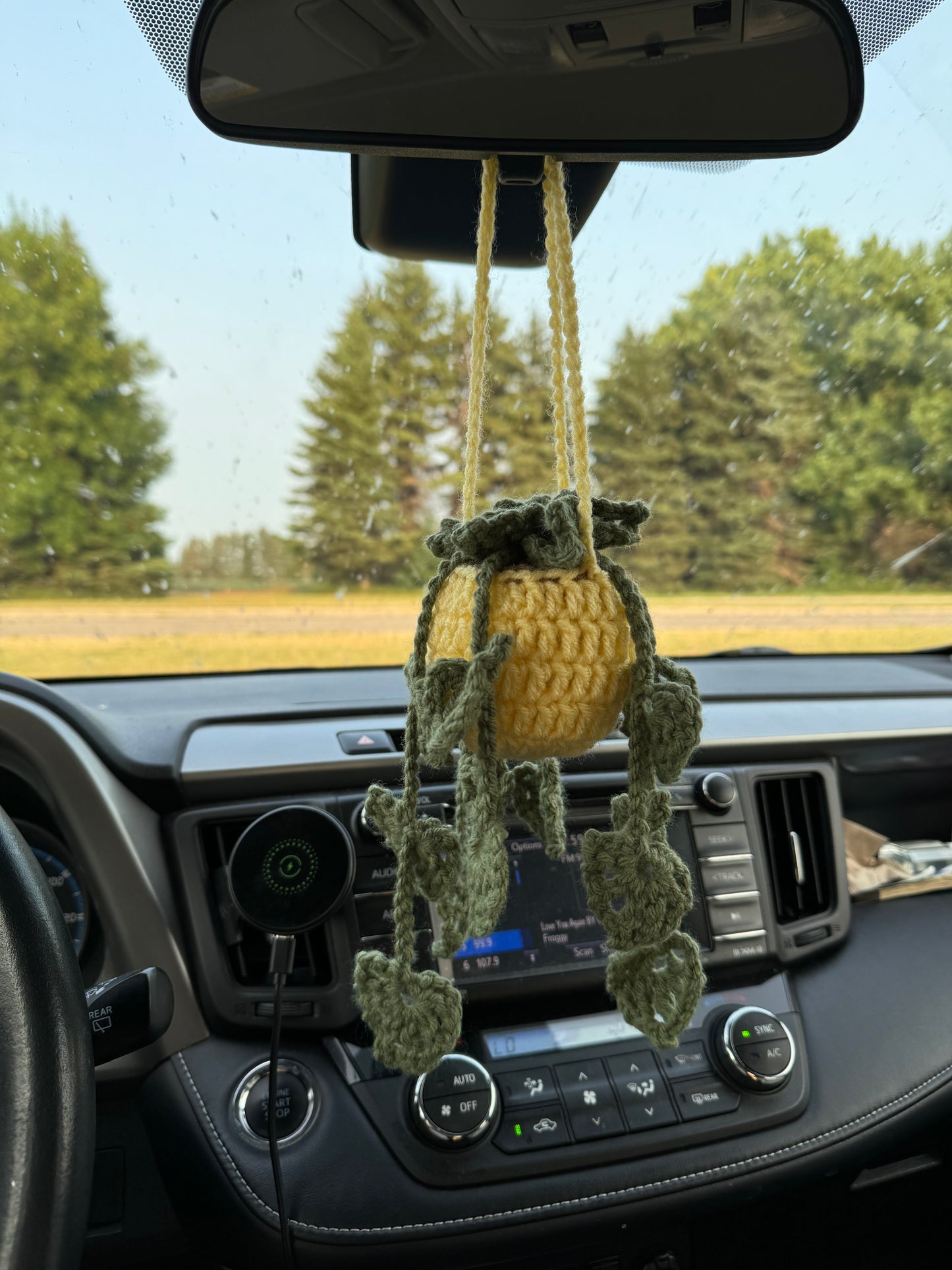 Crochet Yellow Hanging Plant