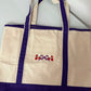 Strawberry Bow Purple Tote Bag