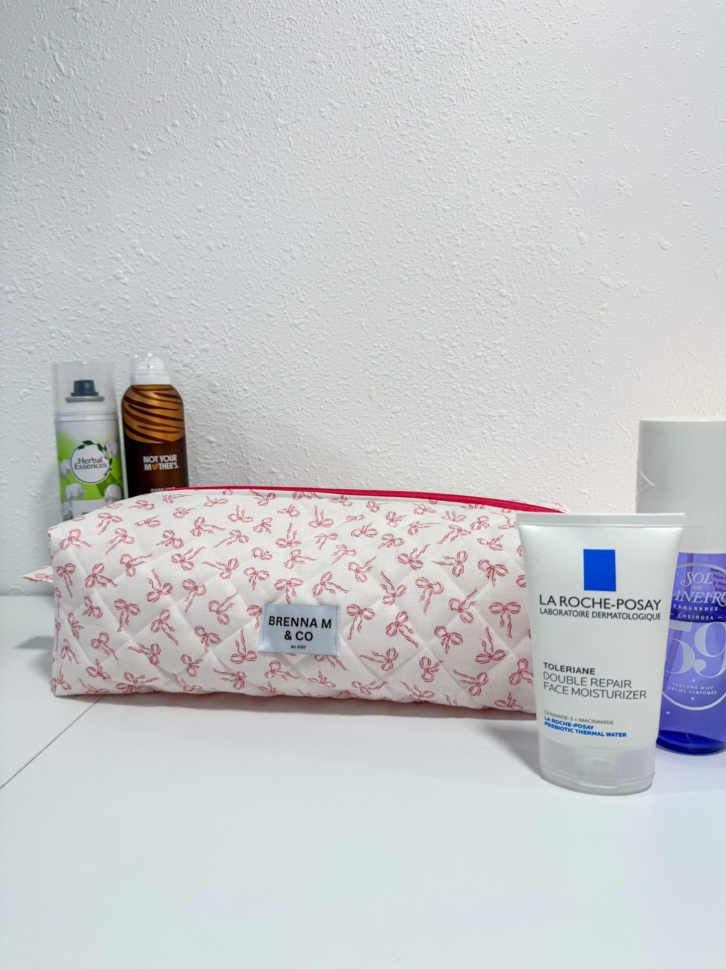 Mini Pink Bows Hot Tools Bag