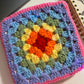 Rainbow Crochet Zipper Pouch