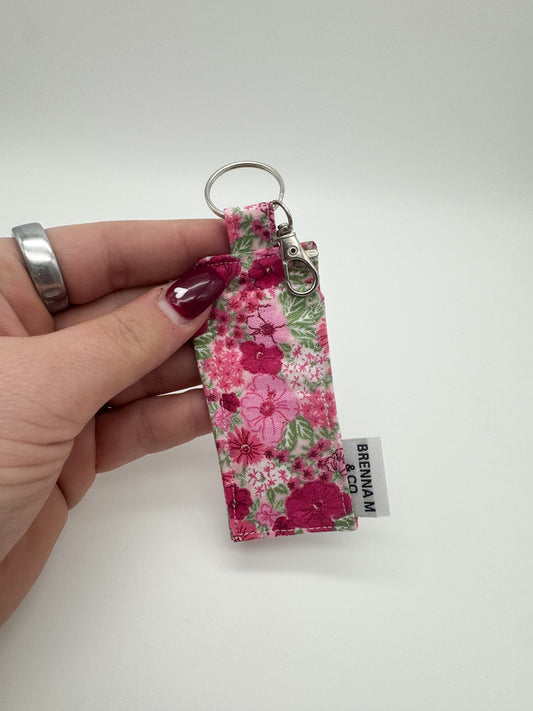 Pink Floral Lip Balm Holder