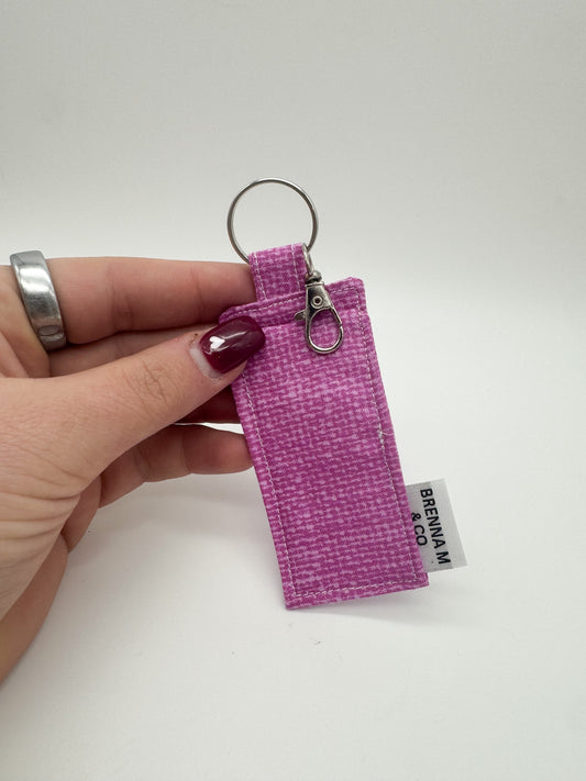 Purple Stitches Lip Balm Holder
