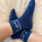 It Gets Better Blue Ankle Socks