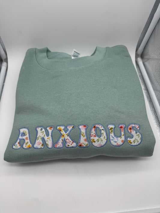 Custom Anxious Crewneck Sweatshirt