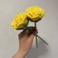 Crochet Yellow Rose Flower
