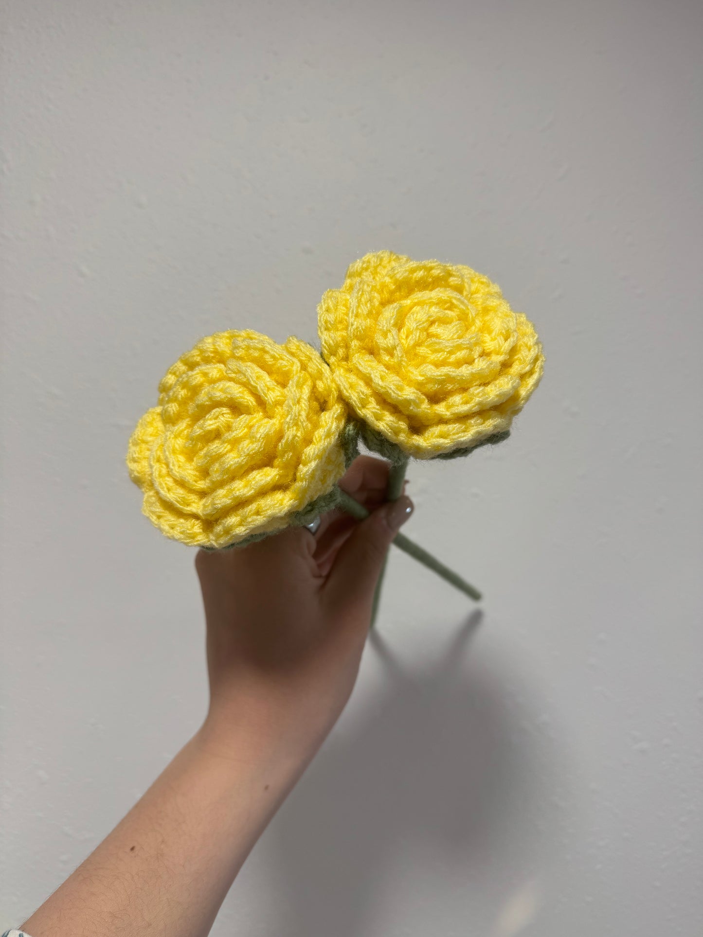 Crochet Yellow Rose Flower