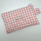 Mini Pink Gingham Quilted Zipper Pouch